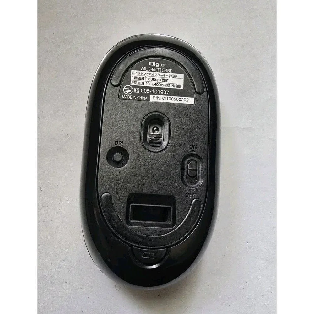 Digio2 Bluetooth Mouse Thin Black MUS-BKT153BK